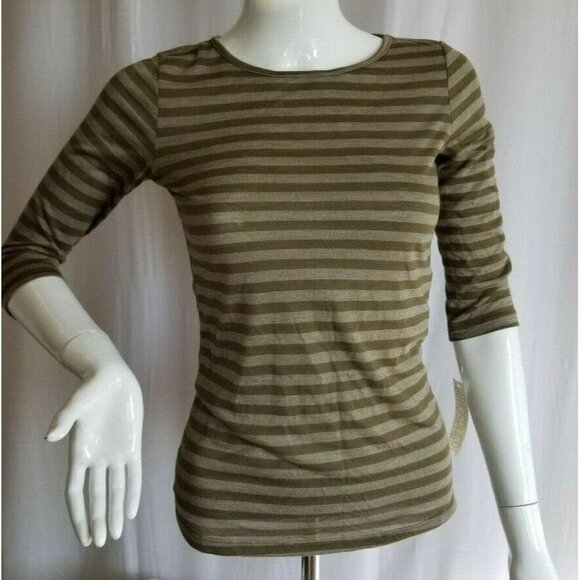 Atmosphere Small Green Crew Neck Poly Knit Top - Picture 1 of 6